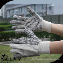 SRSAFETY weiß gepunktete Handschuhe mit gestrickten Handgelenk Frau Garten Handschuhe